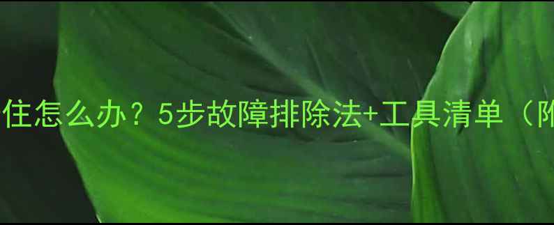 自行车花鼓卡住怎么办5步故障排除法工具清单附图文教程