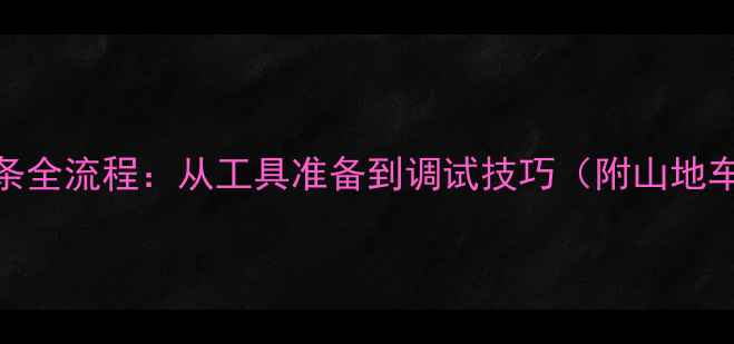 自行车花鼓安装辐条全流程从工具准备到调试技巧附山地车公路车通用指南