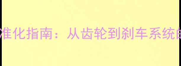 自行车调校标准化指南从齿轮到刹车系统的专业维护全