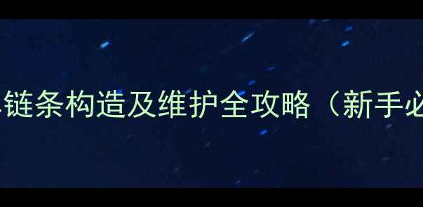 自行车链条构造及维护全攻略新手必看