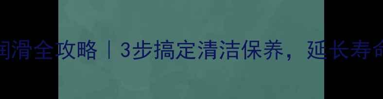 自行车链条润滑全攻略3步搞定清洁保养延长寿命省钱又省心