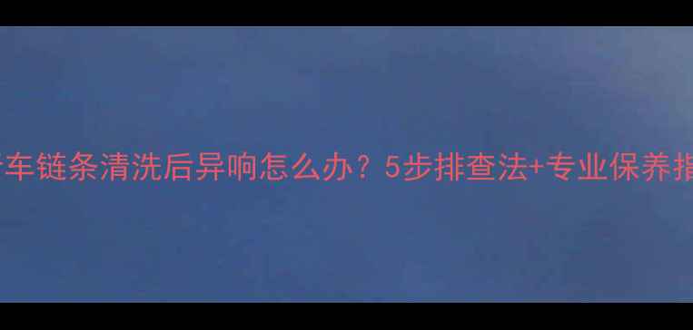自行车链条清洗后异响怎么办5步排查法专业保养指南