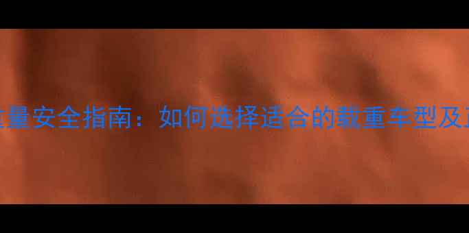 自行车限载重量安全指南如何选择适合的载重车型及正确使用方法