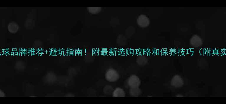 自行车飞球品牌推荐避坑指南附最新选购攻略和保养技巧附真实测评