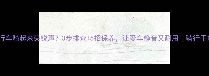 自行车骑起来尖锐声3步排查5招保养让爱车静音又耐用骑行干货