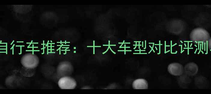 舒适度最佳自行车推荐十大车型对比评测与选购指南