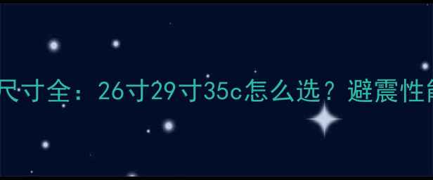 越野公路车胎宽推荐尺寸全26寸29寸35c怎么选避震性能与通过性终极指南