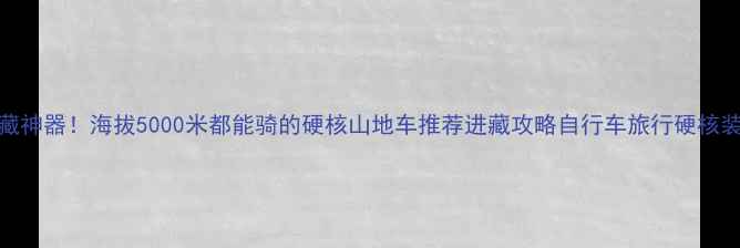 进藏神器海拔5000米都能骑的硬核山地车推荐进藏攻略自行车旅行硬核装备