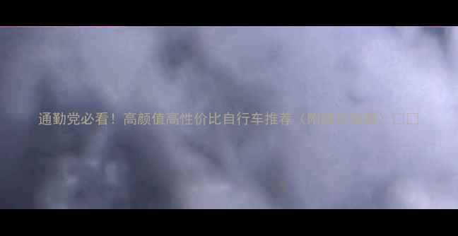 通勤党必看高颜值高性价比自行车推荐附避坑指南