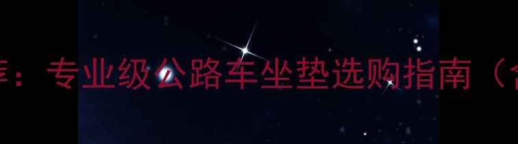 闪电公路车坐垫推荐专业级公路车坐垫选购指南含闪电S系列评测