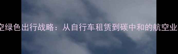 阿联酋航空绿色出行战略从自行车租赁到碳中和的航空业转型实践