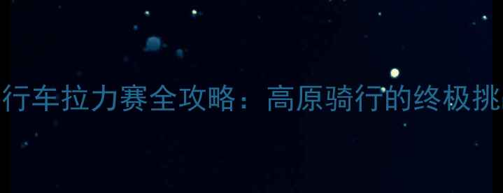 青海湖国际自行车拉力赛全攻略高原骑行的终极挑战与旅行指南