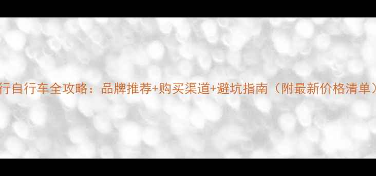 飞行自行车全攻略品牌推荐购买渠道避坑指南附最新价格清单
