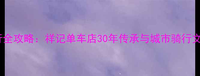 香港骑行全攻略祥记单车店30年传承与城市骑行文化探秘