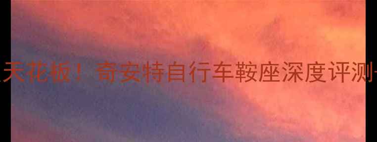 骑行舒适度天花板奇安特自行车鞍座深度评测避坑指南