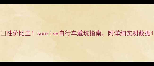 性价比王sunrise自行车避坑指南附详细实测数据