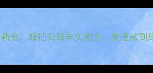 公路骑行新宠蝶把公路车实测全变速款到底值不值