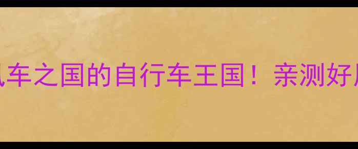 荷兰骑行全攻略解锁风车之国的自行车王国亲测好用技巧本地人私藏路线