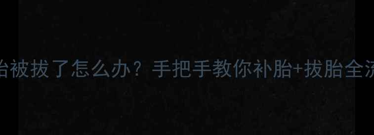 自行车真空胎被拔了怎么办手把手教你补胎拔胎全流程新手必看