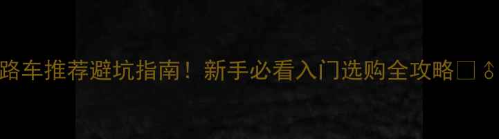 公路车推荐避坑指南新手必看入门选购全攻略