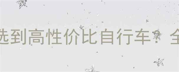 600元预算如何选到高性价比自行车全网最全避坑指南