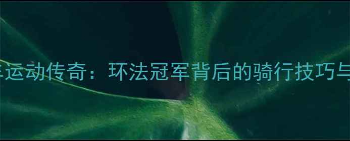 中国自行车运动传奇环法冠军背后的骑行技巧与装备秘籍