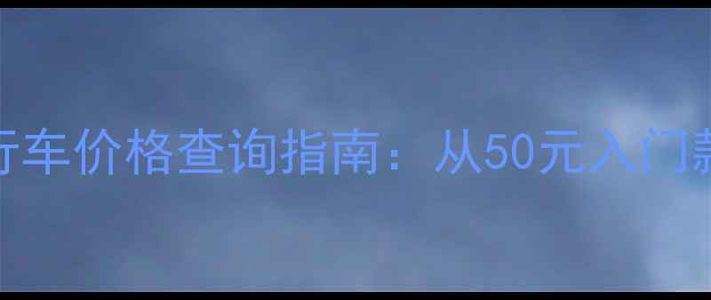 全网最全火车自行车价格查询指南从50元入门款到5000元专业级全