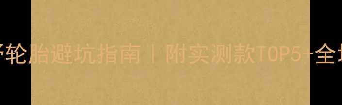 山地车越野轮胎避坑指南附实测款TOP5全地形选购攻略