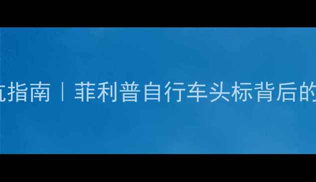 必看骑行装备避坑指南菲利普自行车头标背后的品牌故事与选购干货