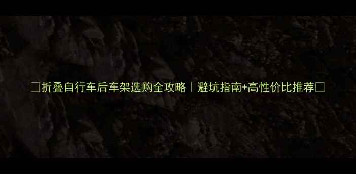 折叠自行车后车架选购全攻略避坑指南高性价比推荐