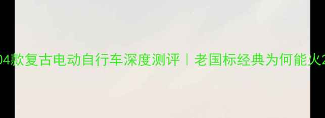 捷安特04款复古电动自行车深度测评老国标经典为何能火20年