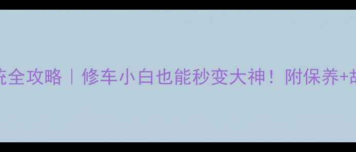 捷安特公路车快拆系统全攻略修车小白也能秒变大神附保养故障排查秘籍