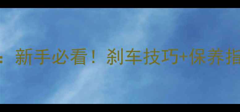 捷安特山地车刹车全攻略新手必看刹车技巧保养指南避坑指南附实拍图