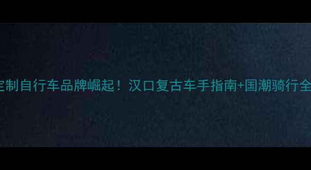 湖北定制自行车品牌崛起汉口复古车手指南国潮骑行全攻略