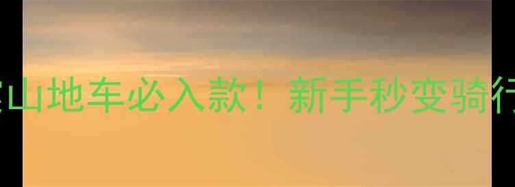 电助力全避震山地车必入款新手秒变骑行大神全攻略