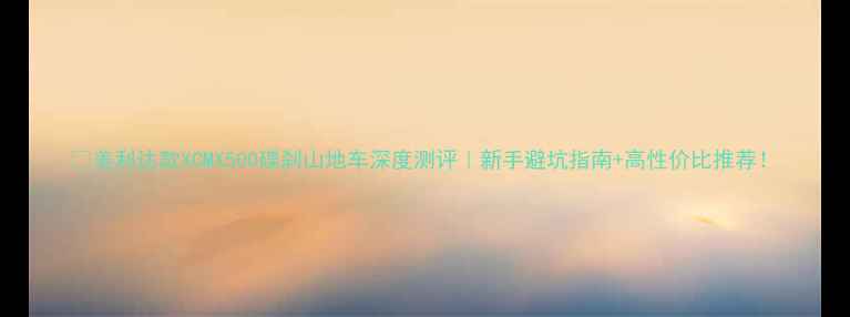 美利达款XCMX500碟刹山地车深度测评新手避坑指南高性价比推荐