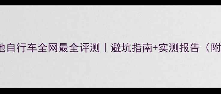 闪电275山地自行车全网最全评测避坑指南实测报告附隐藏福利