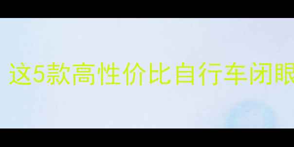预算200元以内这5款高性价比自行车闭眼入新手必看