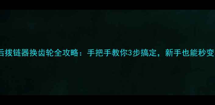 公路车后拨链器换齿轮全攻略手把手教你3步搞定新手也能秒变老司机