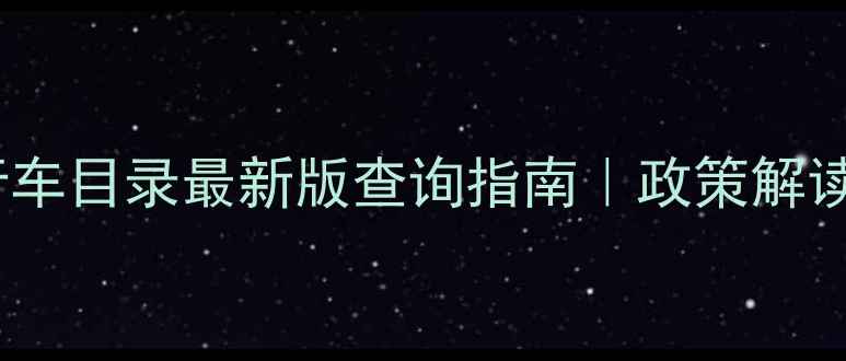 上海自行车目录最新版查询指南政策解读避坑清单