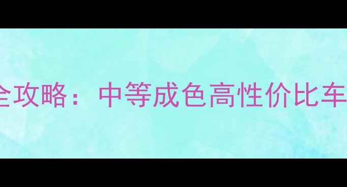 二手自行车选购全攻略中等成色高性价比车型推荐与避坑指南