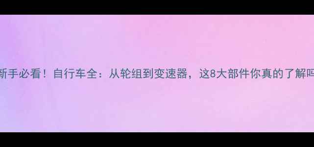 新手必看自行车全从轮组到变速器这8大部件你真的了解吗