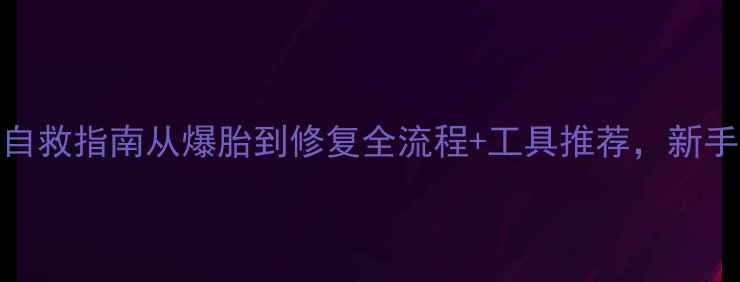 自行车胎漏气自救指南从爆胎到修复全流程工具推荐新手必看补胎教程