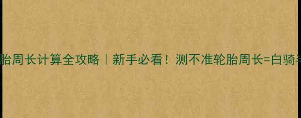 自行车轮胎周长计算全攻略新手必看测不准轮胎周长白骑半小时