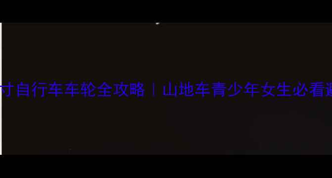 28寸自行车车轮全攻略山地车青少年女生必看避坑指南