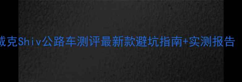 Swork斯威克Shiv公路车测评最新款避坑指南实测报告附参数对比