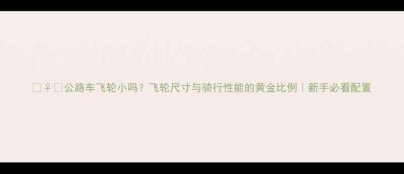 公路车飞轮小吗飞轮尺寸与骑行性能的黄金比例新手必看配置