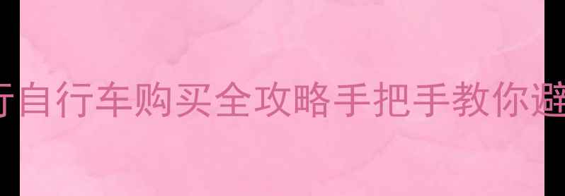 大行自行车购买全攻略手把手教你避坑省钱