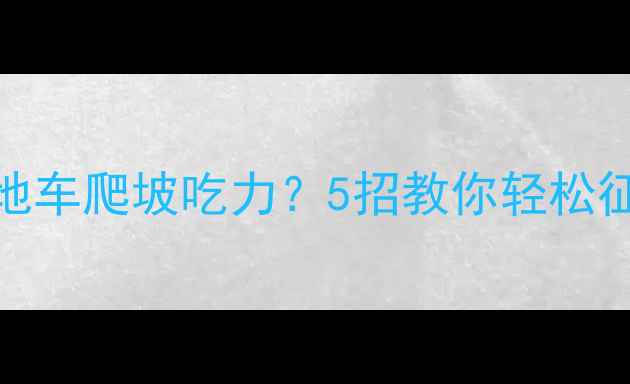 山地车爬坡吃力5招教你轻松征服陡坡