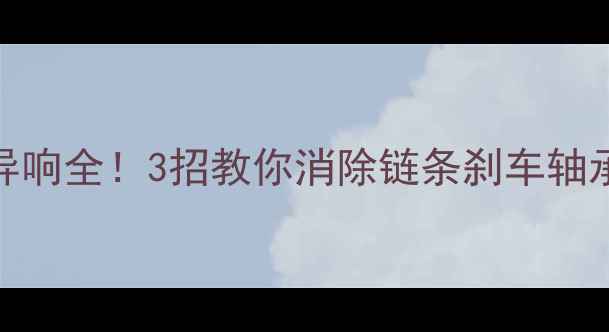 山地车踩踏异响全3招教你消除链条刹车轴承噪音骑行更静音